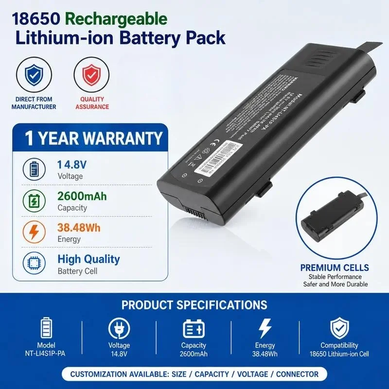 Replacement Battery for Noran Northern Virgo Model NT-LI4S1P-PA 022-000069-00 High Capacity Rechargeable Lithium Ion