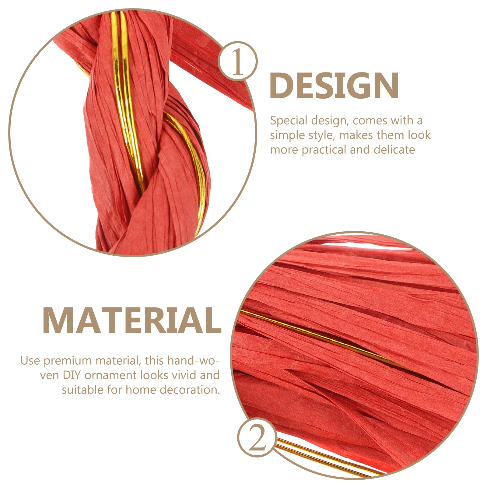 

Raffia Paper Wreath Door Decoration Handmade Woven DIY Wreath Base Party Home Hanging Pendant Hand-Woven DIY Garland