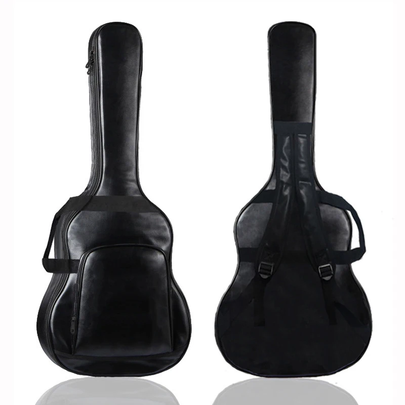 40/41 Inch Waterproof Thickened PU Leather Guitar Backpack Carrying Bag Guitarra Case Musical Instrument Accessories