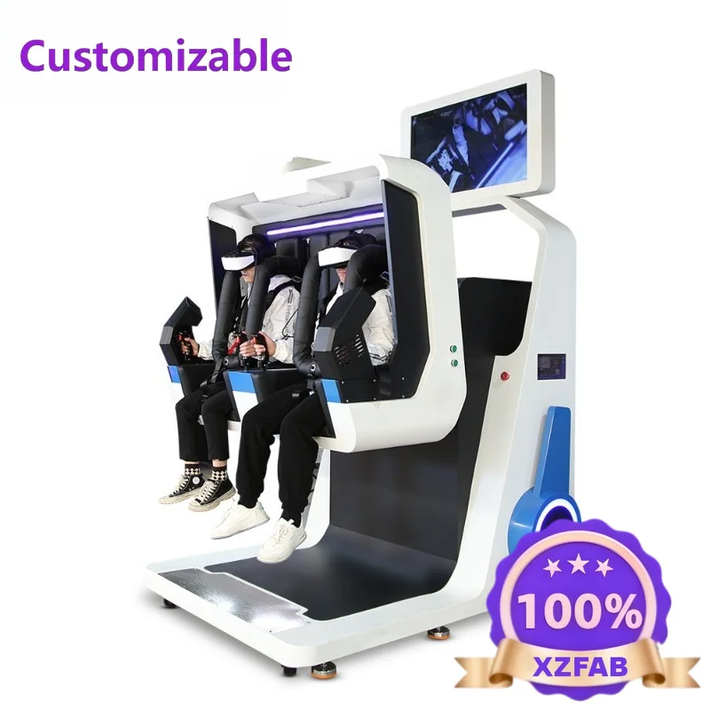 Factory Direct 2026 Virtual reality roller coaster emulator 360 rotating 9d egg 2 seat sports chair cinema