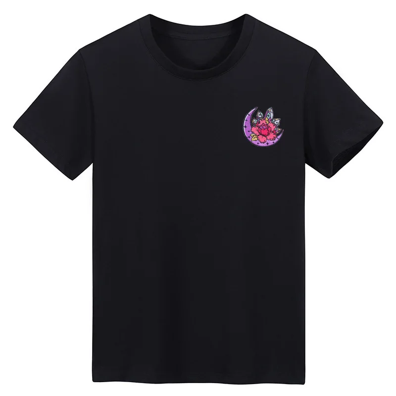 Women Tees Shirt Tops Slim Fit Round Neck Short Sleeve Flowers Graphic T-Shirts For Summer Streetwear 2024