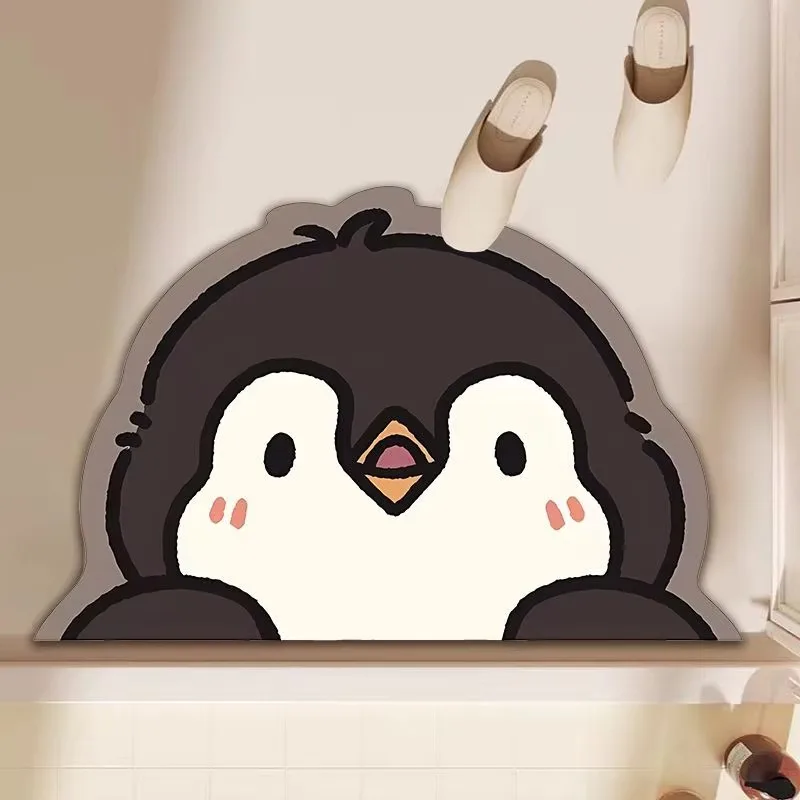 VIKAMA Cute Peek Animal Door Mat, for Bathroom Entryway Bedroom, Water Absorbent & Non Slip, Home Fashion Decor