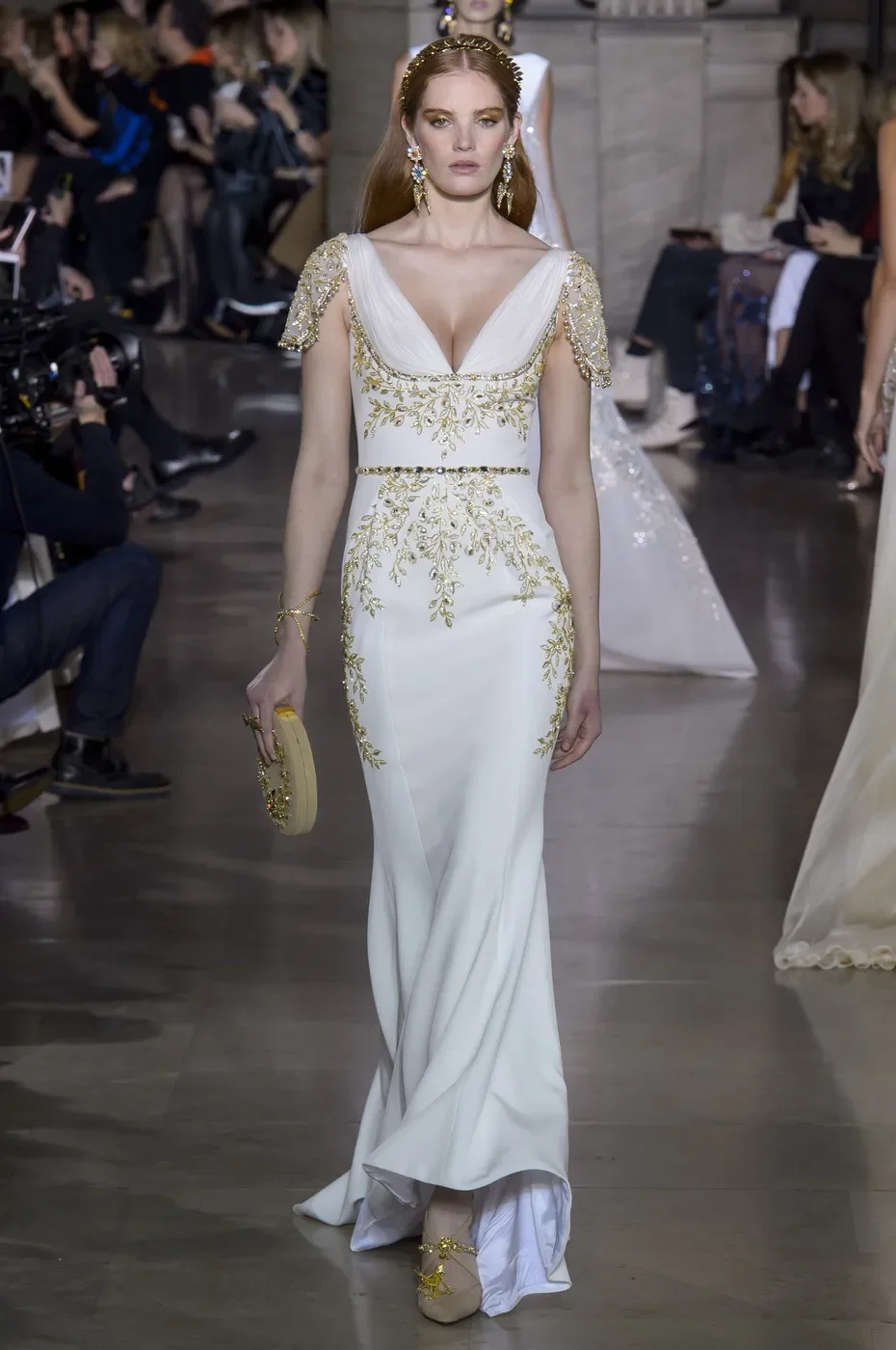 

Новое поступление, шифоновое платье с v-образным вырезом и золотыми бусинами فساتين السهرة vestidos de fiesta فساتين سهره evening dr