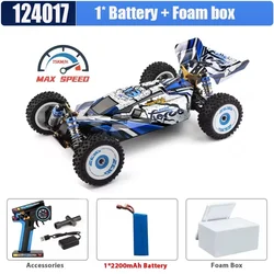 WLtoys 1/12 124017 Driverless Brushless Racing Car High Speed 70km/h or 55KM/H 2.4g Four-wheel Drive  Adult Boys Toys Kids Gift