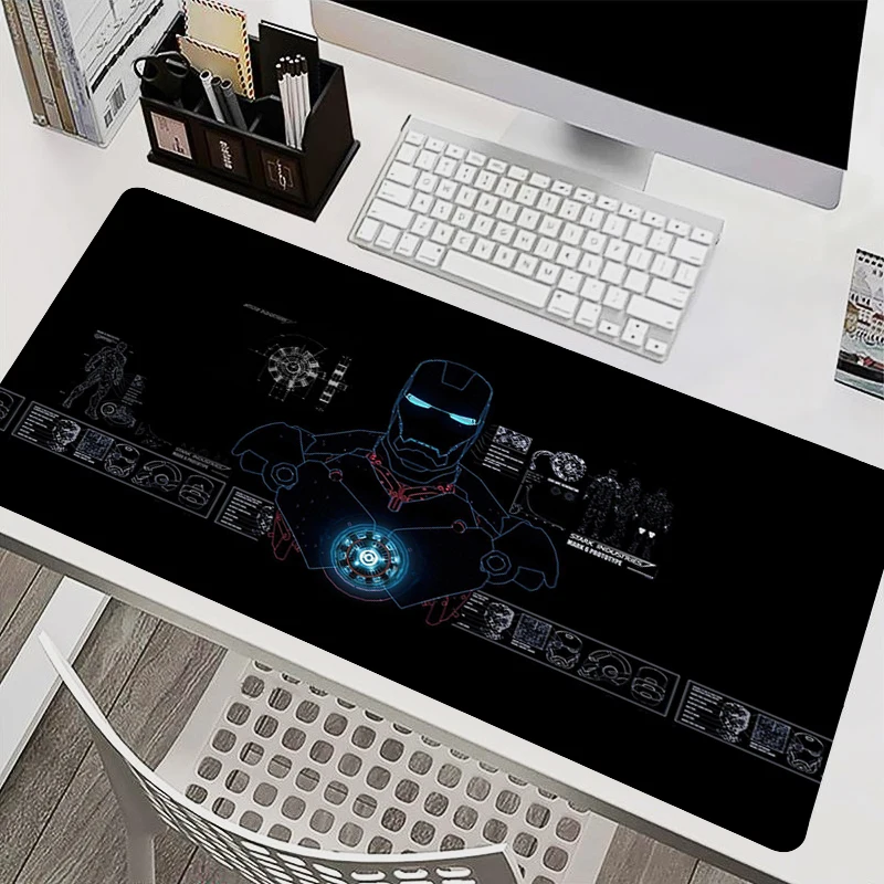 Marvel Iron Man 900x400 Mouse Pad Office PC Anime Gaming Accessories Desktop Mouse Mat Laptop Gamer Extend Table Mat XXL Carpet