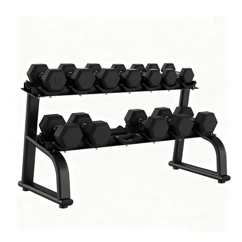 2026 High Quality 2-Tier Rack Machine for Gym Storage Dumbbell Rack Strength Training Machine Dumbbell Rack