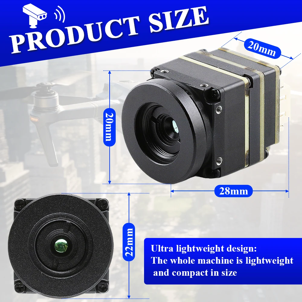 FPV UAV Infrared Thermal Imager Lens HD 50FPS Frame Rate 256/384/640 High-resolution CVBS/USB Interface Thermal Imaging