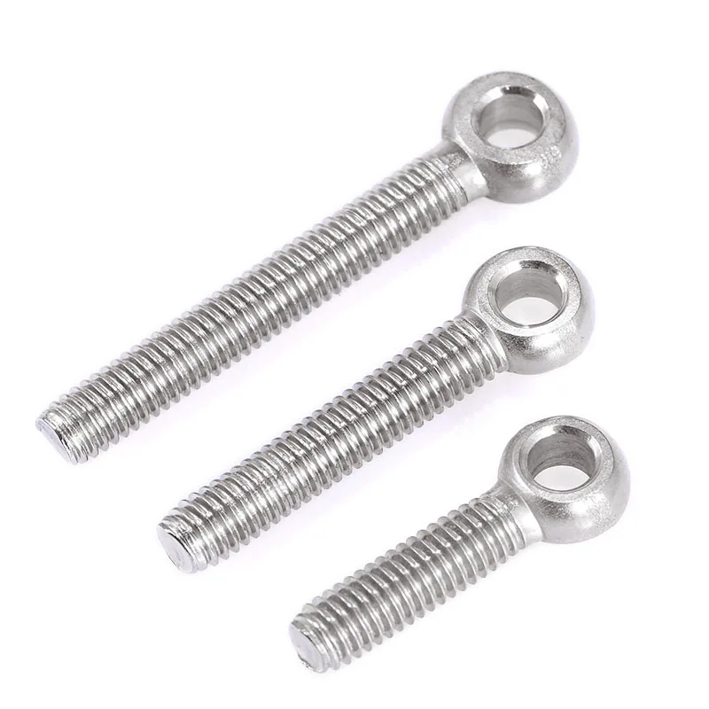 Eye Bolt 304 Stainless Steel DIN444 Round Ring Head Link Bolt Fisheye Eye Slip Hole Screw M5 M6 8M M10 M12 M14 M16 M18 M20 GB798
