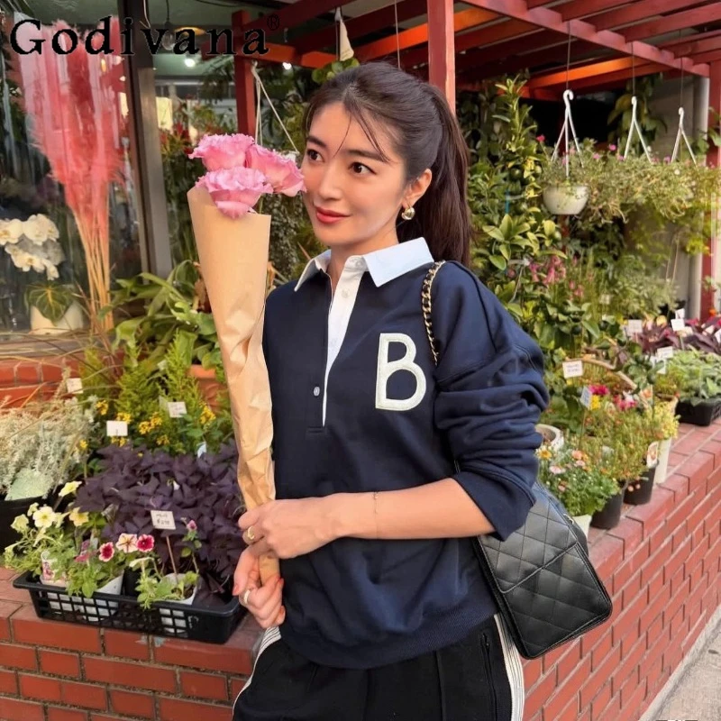 

Spring Autumn Japanese Style Sweet Sweatshirt 2025 Women Loose Casual Letter Embroidered Sportswear Student Fashion Pants Set