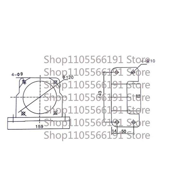 300W AC Gear Motor. with Gear Reduction Box. Model 6GU3K - 300K