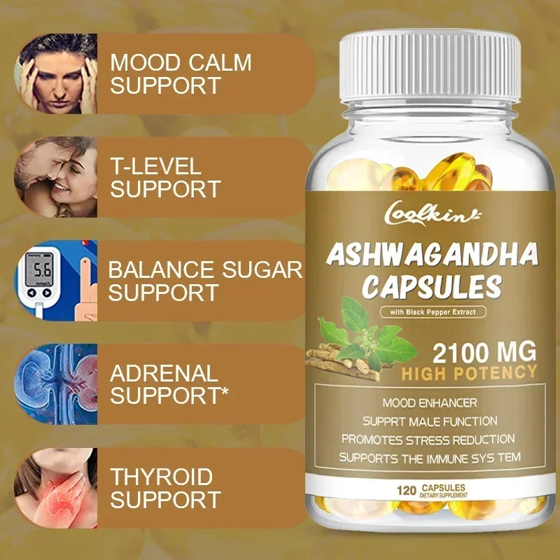 Ashwagandha Extract - with Vitamin D - Relieves Stress and Promotes Quality Sleep