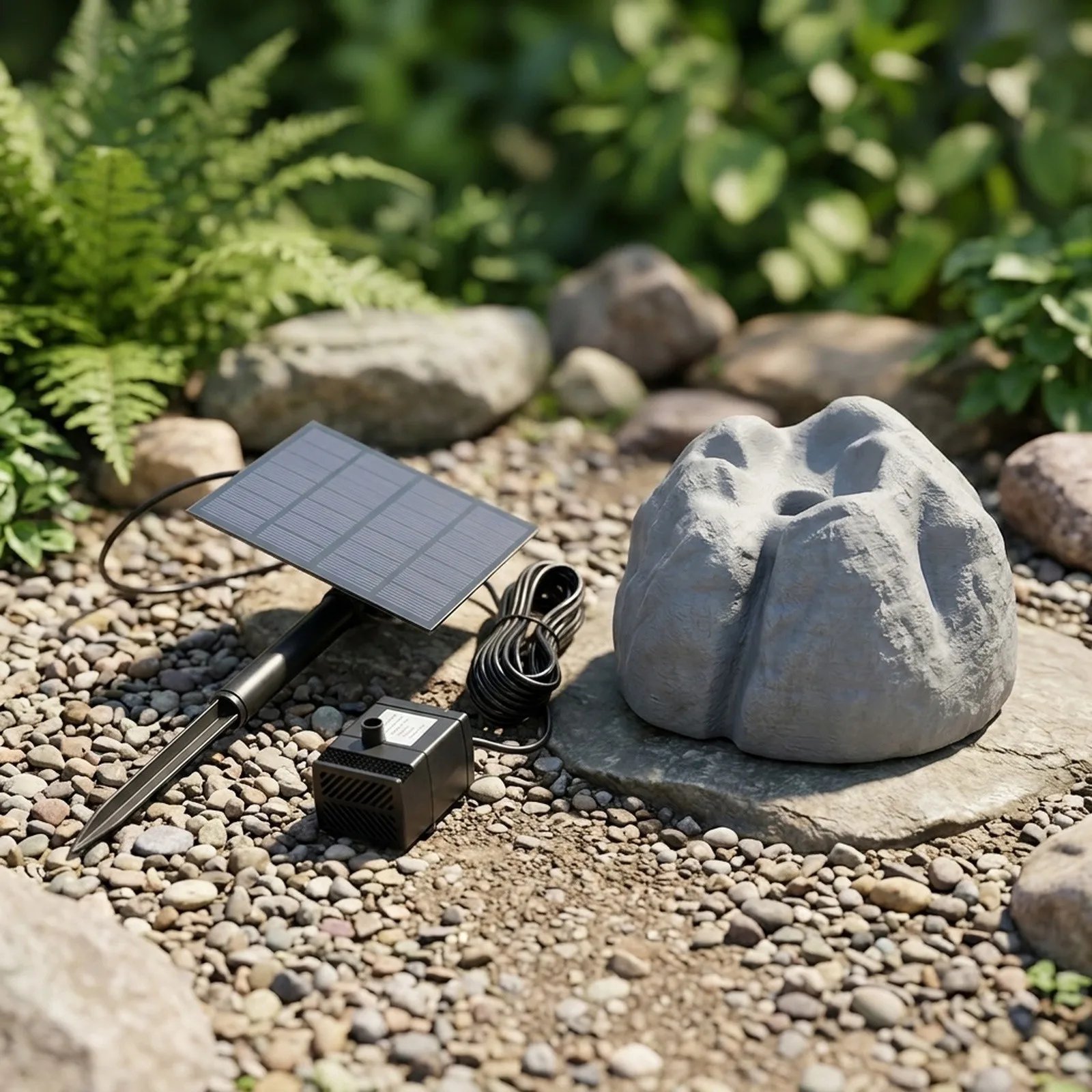 Wildlife Water Feature for Solar Bird Bath for Solar Powered Operation Easy Installation Design Solar Powered Garden Fountain