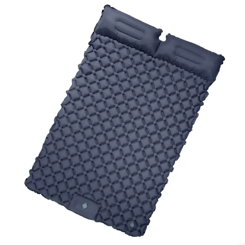 Double Size Inflatable Slumbering Pad with Constructed In Foot Fan for Easy Inflation in 3 Minutes and Immediate Deflation Tear