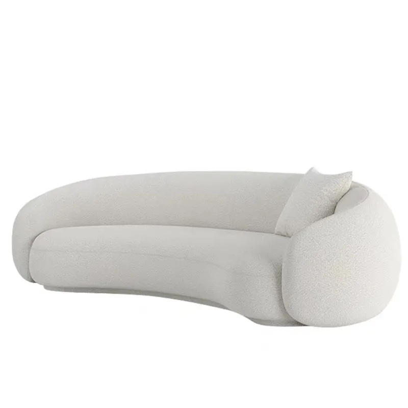 

Nordic, modern minimalism, lamb wool cashew curved creative sofa