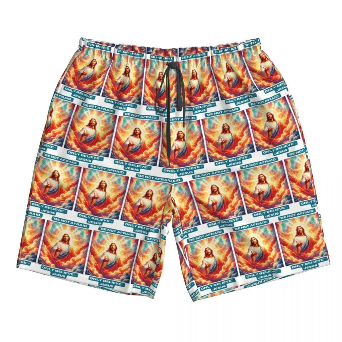 

Jesus Biblical Trunks Beach Board Shorts Casual Quick Dry Swim Summer Men Pants