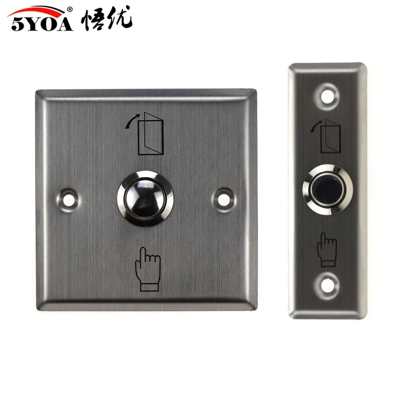 

Stainless Steel Exit Button Push Switch Door Sensor Opener Release SWITCHES For Magnetic Lock Access Control Home Security