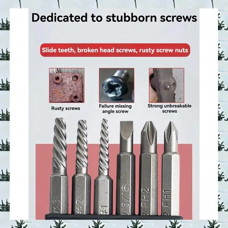 ABLG 6In1 Screwdriver Set 1/4-Inch Impact Drive Rusted Stuck Broken Fasteners Remover With Complete Specifications