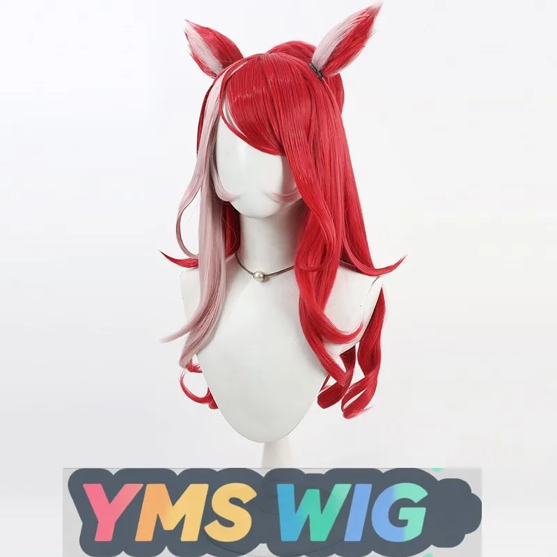 【Peluca YMS】Jockey Girl Only Love You Peluca de cosplay Cuero cabelludo realista con orejas y cola a juego