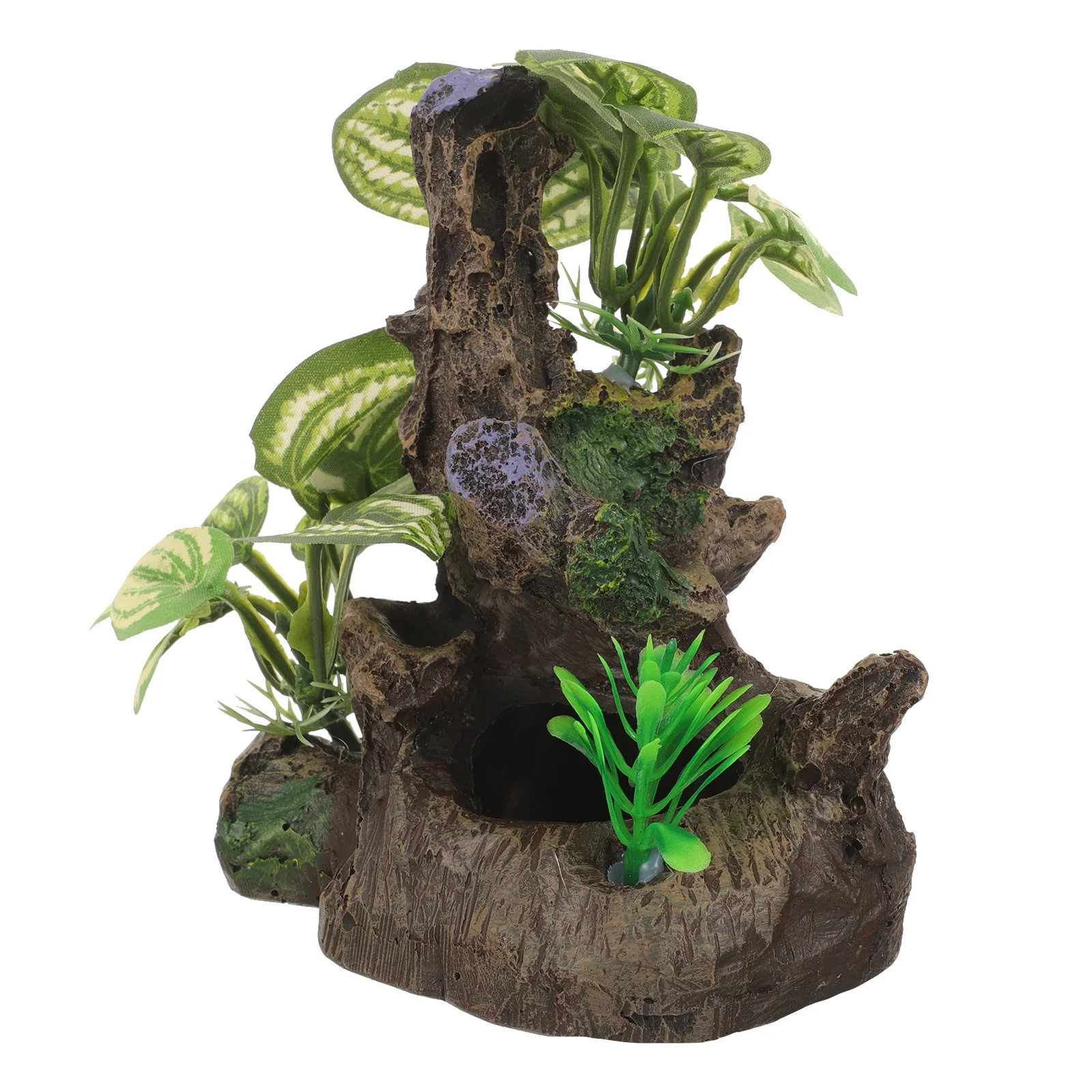 

Fish Tank Hideout Resin Trunk Decoration Realistic Aquarium Trunk Landscape Decor Fake Resin Fish Shelter Aquarium
