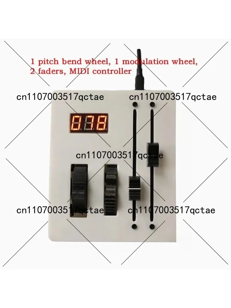 Portable MIDI CC Controller with Pitch Bend Wheel Modulation Wheel & Dual Faders Professional Music Control Equipment