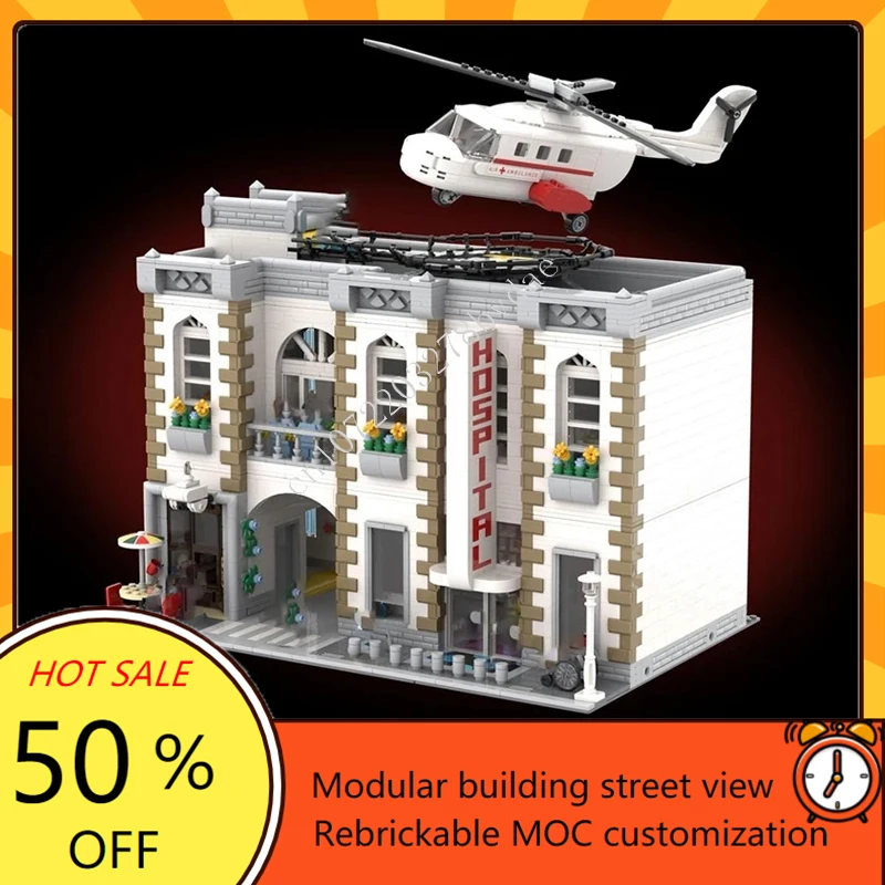 

4011PCS Hot City Selling Hospital Set - Creative ideas StreetView Puzzle Architecture Model DIY Birthdayal Toy Christmas Gift