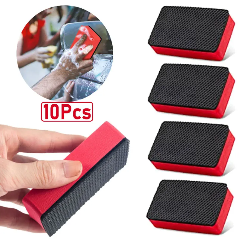 1/5pcs Car Cleaning Sponge Magic Clay Bar Pad Eraser Waxing Polishing Sponges Block Auto Deatiling Clean Care Accessories