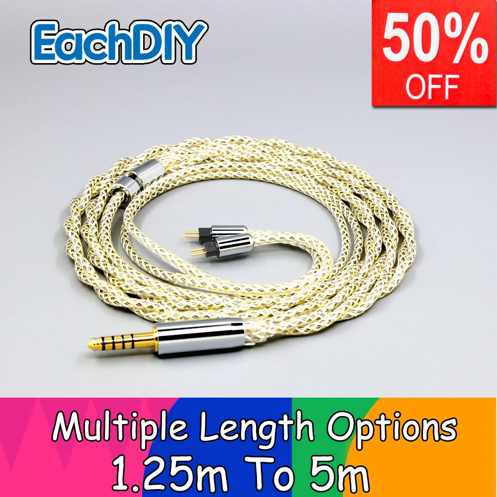 TypeS 23AWG Litz Shielding Silver OCC Earphone Cable For TANCHJIM ORIGIN Oxygen 4U OLA lengthened extended 0.78mm pin LN008945