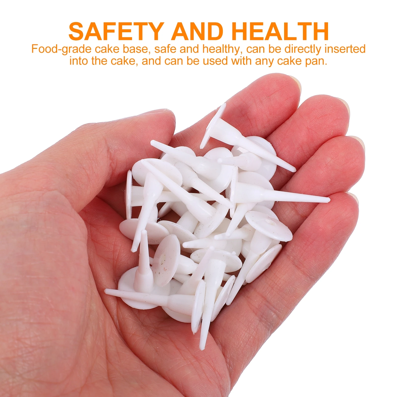 

100 Pcs Cake Decorating Inserts Plastic Base Stick Food Grade Safe Healthy DIY Craft Decoration Cake Insert Decor
