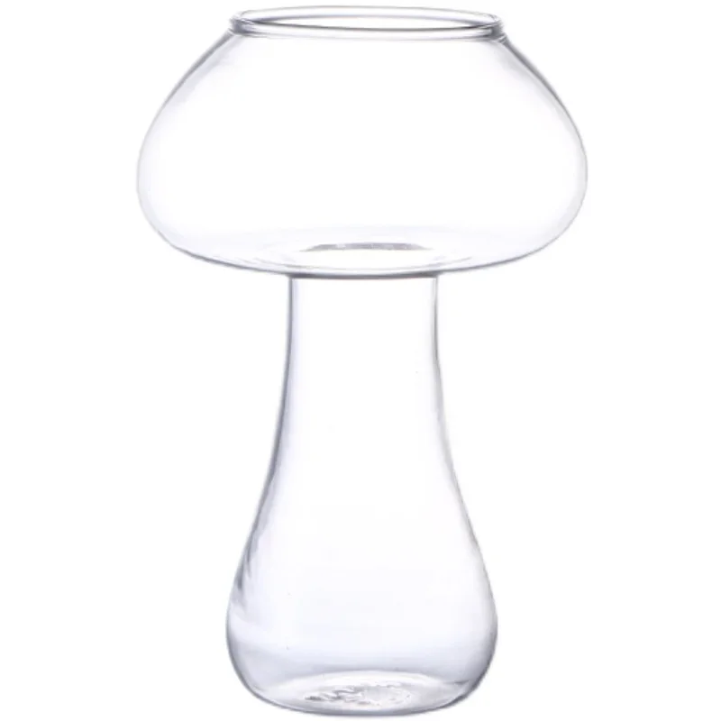 270ml 9oz Elegant Cute Mushroom Shape Glass Cup Cocktail Coffee Juice Glasses Cup Heat Resistant Drinkware for Bar 1 Piece