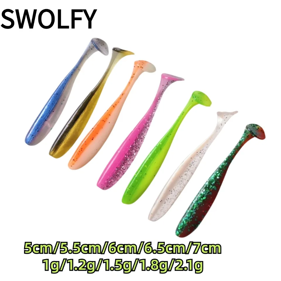 MUKUN Micro Soft Angelköder 35mm 4CM 5CM T-Schwanz Wurmköder Kleiner Kunstköder Jig Wobbler für Barsch und Hecht Angelzubehör – Detail 12