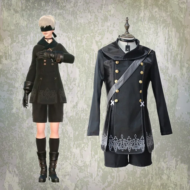 Gioco Anime NieR:Automata Cosplay YoRHa No.9 Type S 9S Halloween Party Man Costume inclusa borsa