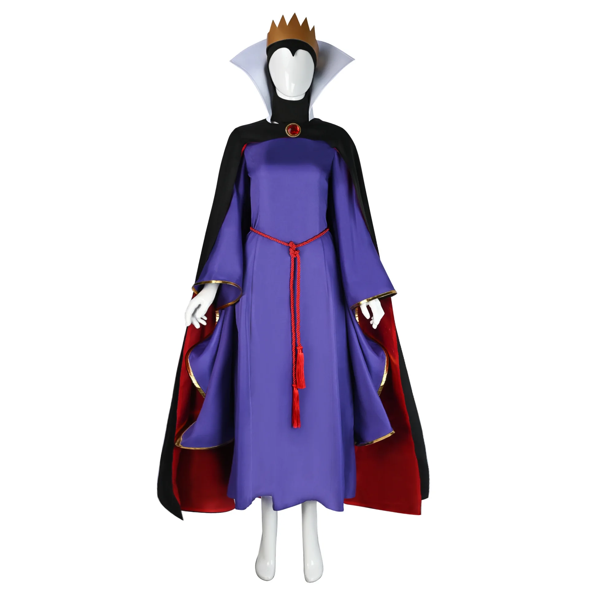 Snow White Evil Queen Cosplay Costume Stepmother Evil Queen Long Dress Halloween Carnival Stage Performance Costumes