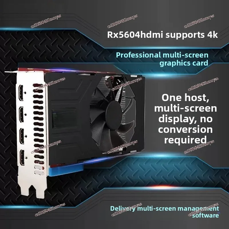 Graphics Card RX560 Multi-screen 2G4G Desktop Computer Four-screen 4K4HDMI Splicing Graphics Card