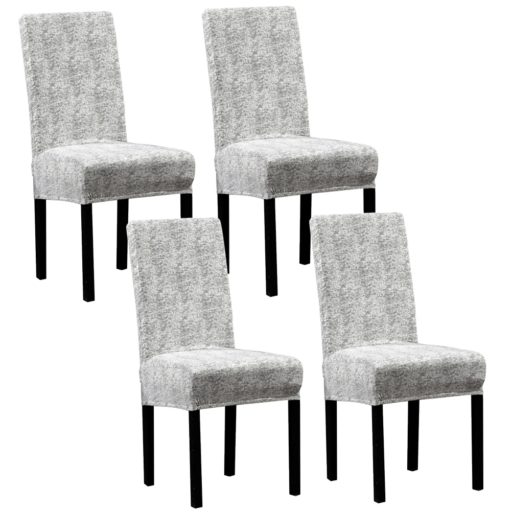 

4pcs Stretchy Chair Cover Elastic Polyester Protector Fit Most Chairs Wrinkle Resistant Machine Washable Suitable Wedding