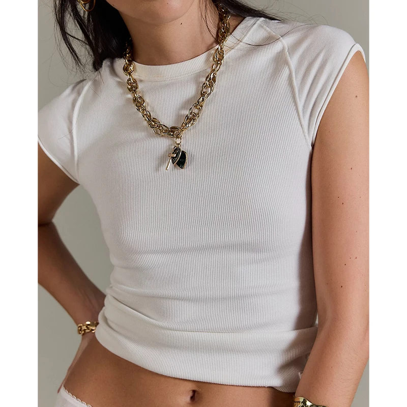 

Women Y2k Aesthetics Fashion Vintage Sexy Streetwear Slim Fit Summer T-Shirts solid color Graphic Casual Short Sleeve