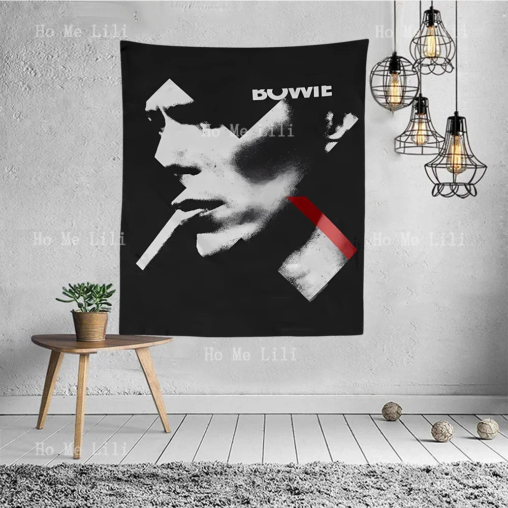 Bowie Smoke Red Poster Tapestry Wall Hanging For Bedroom Living Room Modern Fashion Design Tapestries