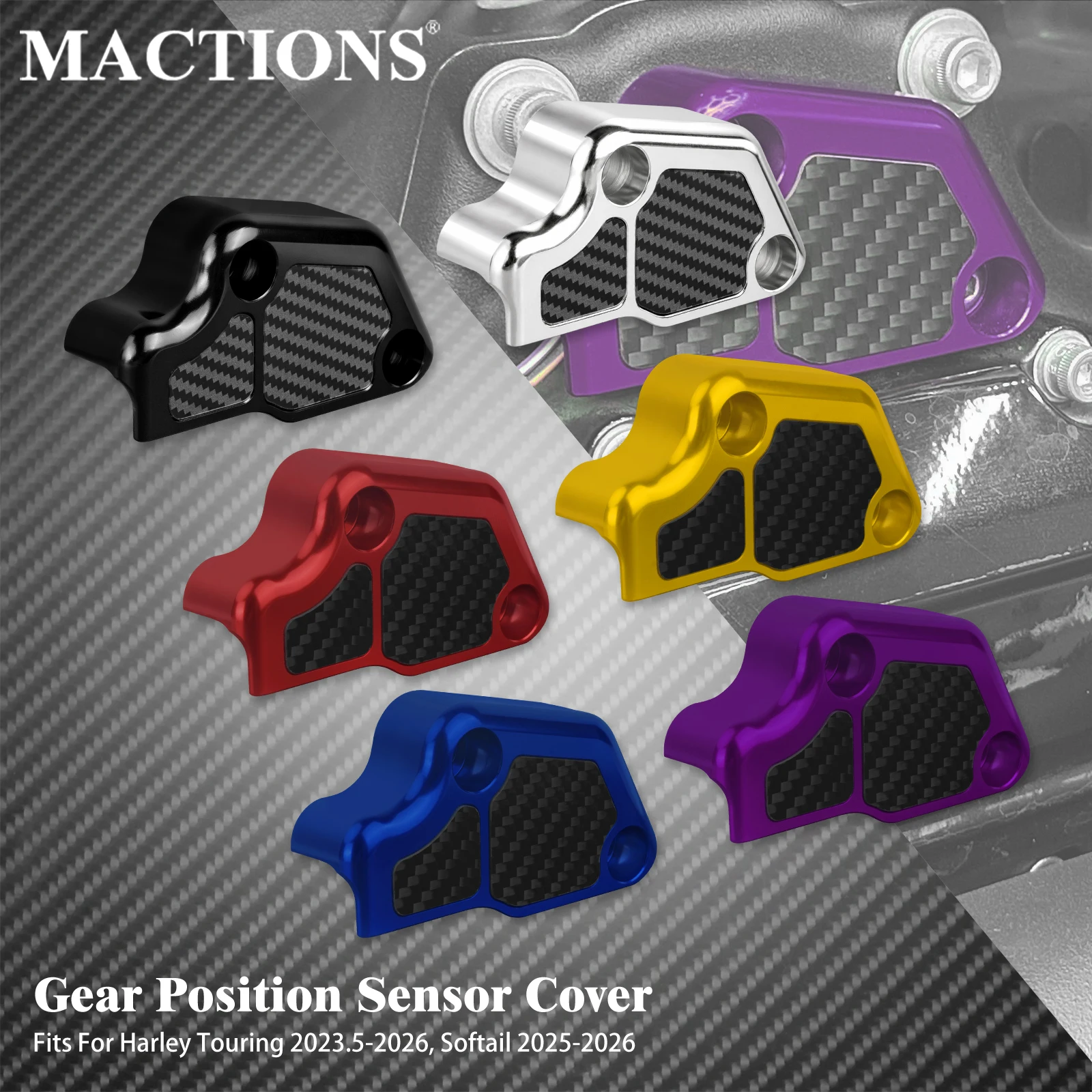 Motorcycle 1PC Gear Position Sensor Cover For Harley Touring Street Road Glide 2023.5-26 Softail 2025 2026 Street Bob Low Rider