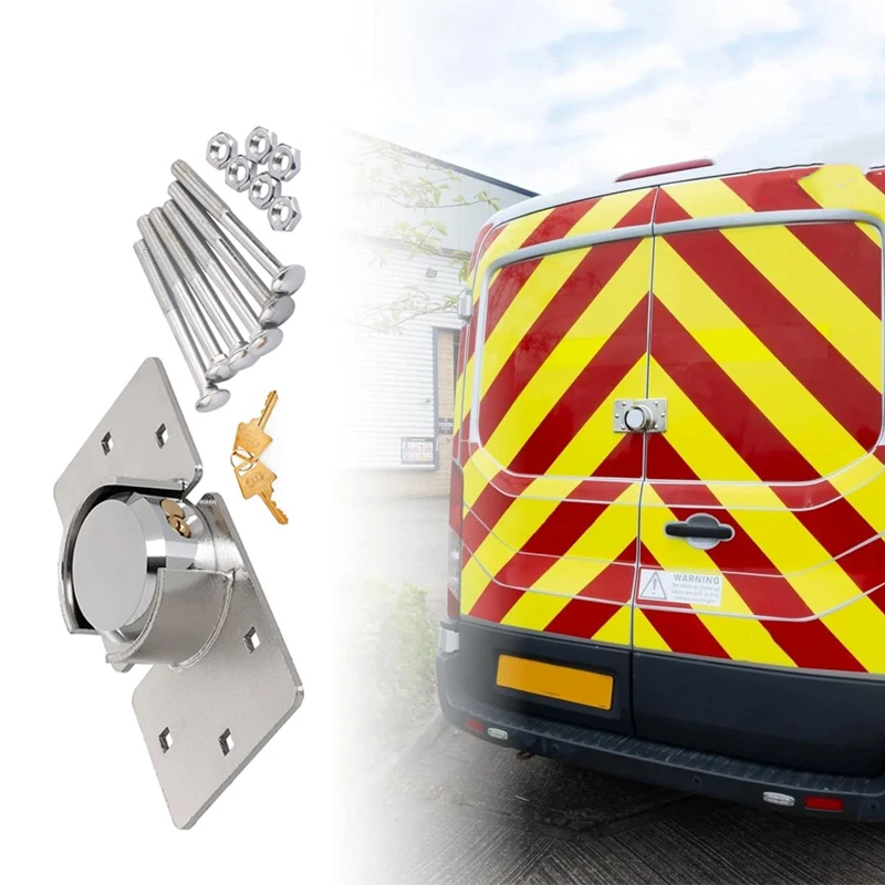 For Fiat Ducato VW T5 T6 Ford Transit Custom Heavy Duty High Security Van Camper Rear Door Lock With 2keys & Fixing Screws Kits