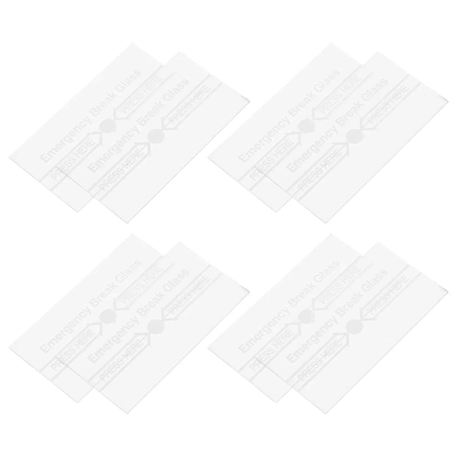 8Pcs Fire Alarm Break Glass Replacement Cover Clear Protective Alarm Cover for Manual Call Point Fire Safety Building Emergency