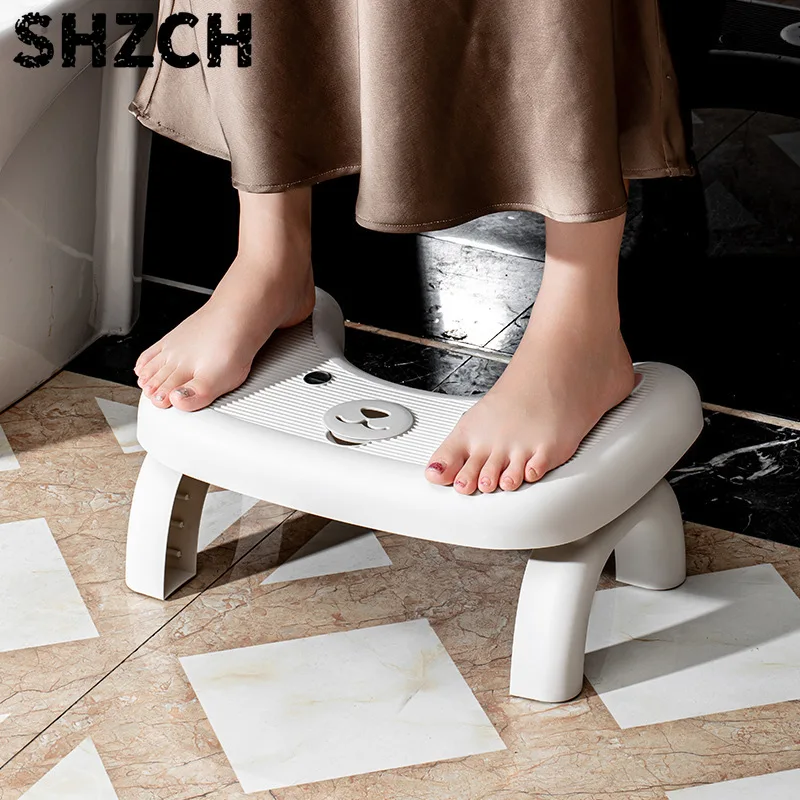 Household toilet stool Foot stool Adult children squatting pit artifact Foldable heightened thickened non-slip pad Foot stool