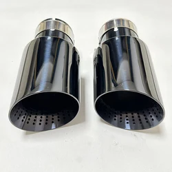 1pcs Exhaust nozzle Stainless steel titanium black large diameter 101mm 114mm open car muffler system AK punch tail nozzle