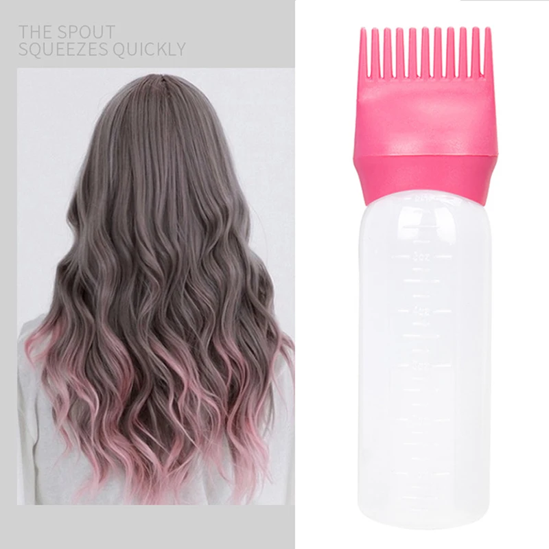 120ML Hair Dye Applicator Brush Bottles Dyeing Shampoo Bottle Oil Comb Hair Dye Bottle Applicator Hair Coloring Styling Tool