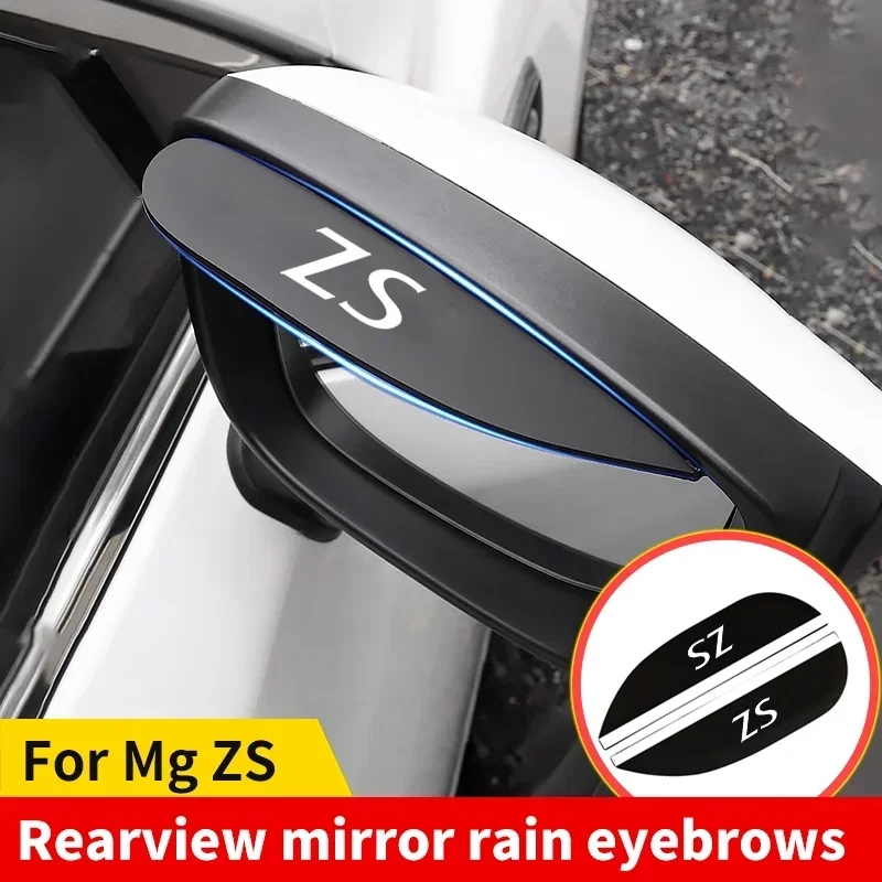 Car Rearview Mirror Rain Eyebrow For MG ZS EV EZS 2017 2018 2020 2022 2023 Car Rearview Visor Rain Cover Auto External Accessory