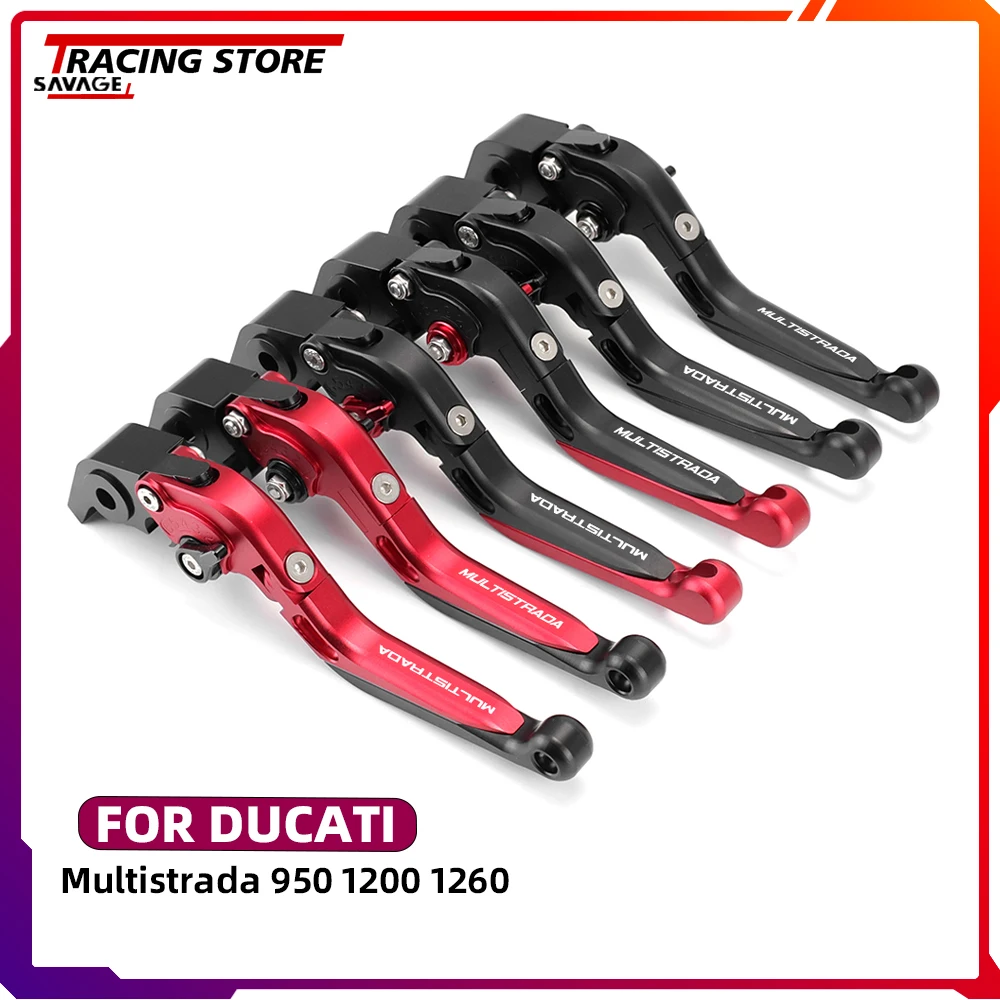 

For DUCATI Multistrada 950 1200 Enduro 1200S 1260 1260S Folding Brake Clutch Lever Motorcycle Adjustable Extendable Handlebar