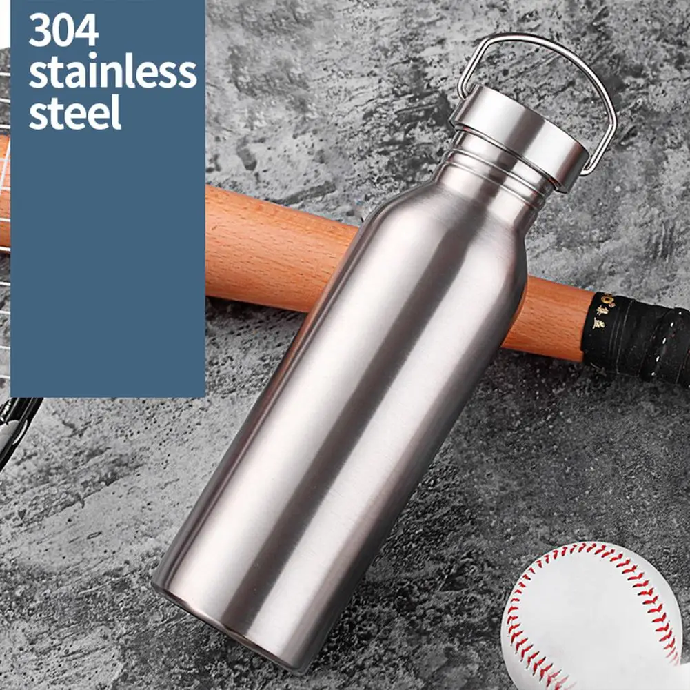 350ml-750ml Sports Water Bottles 304 Stainless Steel Leak-proof Water Jug For Fitness Outdoor Activities Dropship