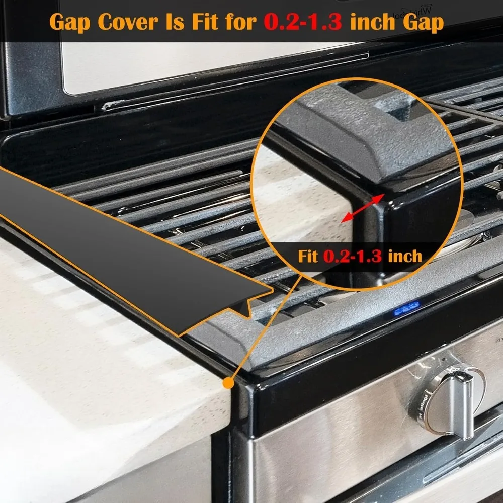 غطاء فجوة موقد السيليكون مقاس 21 بوصة، سهل التنظيف لحشو الفجوة بين طاولة المطبخ والأجهزة والموقد #2