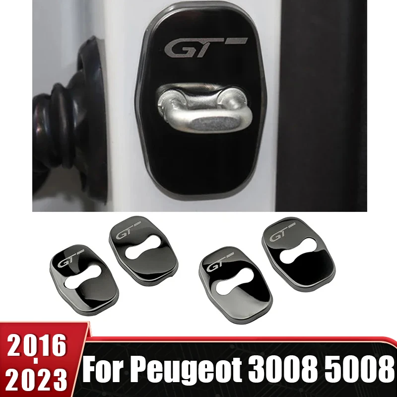 Door Lock Cover For Peugeot 206 207 208 301 306 307 308 T9 408 508 5008 607 3008 4008 406 407 2008 SW CC GT RCZ Car Accessories