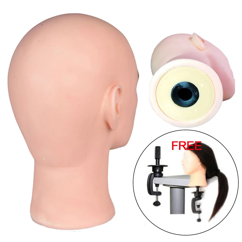 Male Mannequin Manikin Head Model for Wigs Professional Cosmetology Bald Glasses Caps Wigs Display Stand Holder For Makeup