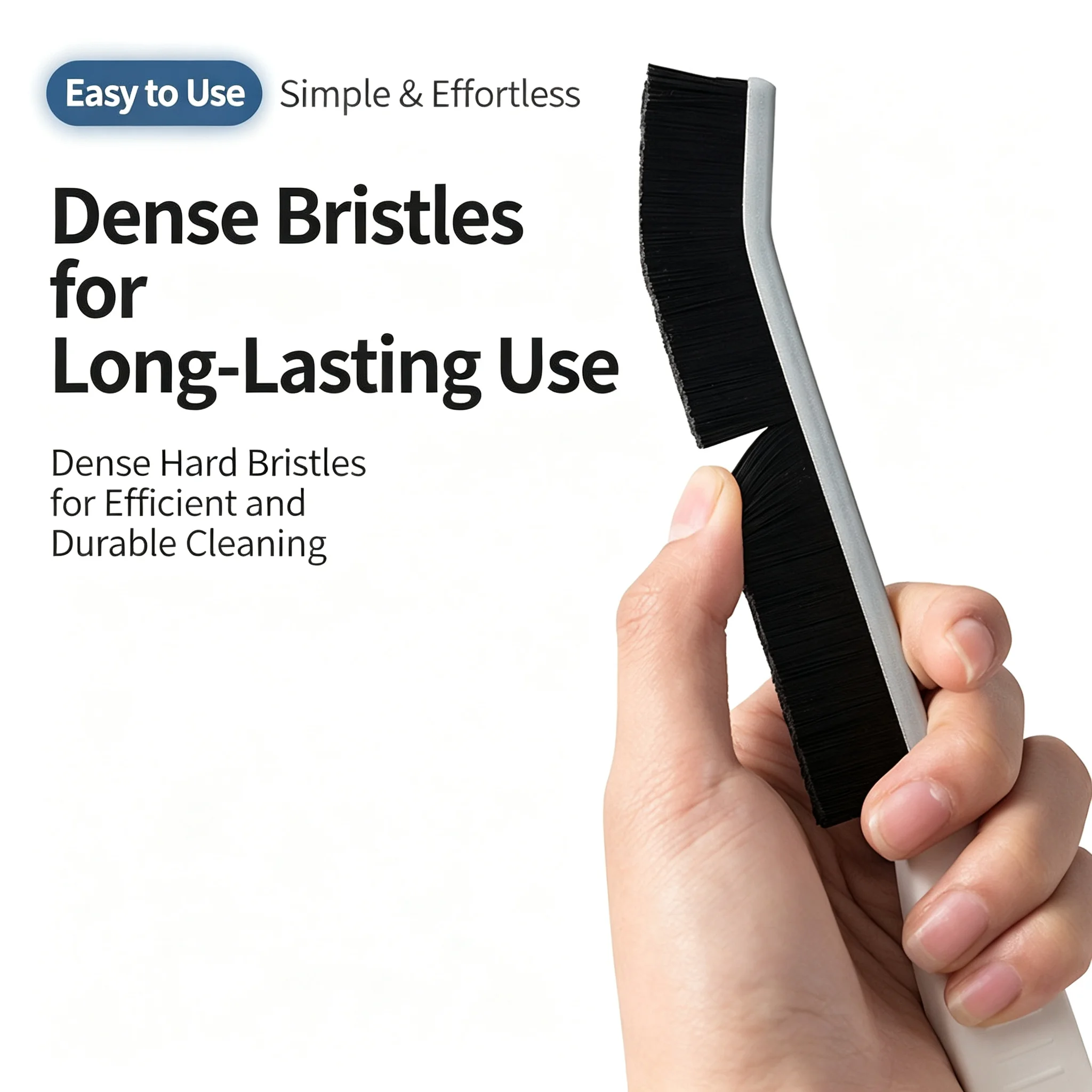 Long Gap Cleaning Brush, Multi‑Purpose Scrub Brush for Bathroom Kitchen Tile Edges, Corners and Groove Crevice Cleaning