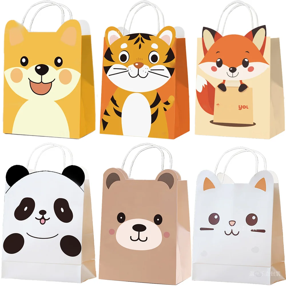 5/10/20/50 Stück Bären-Geschenktüten mit Griffen, Teddybär-Gastgeschenke, Süßigkeiten-Papiertüten für Geburtstag, Babyparty, Hochzeitsdekoration – Detail 2